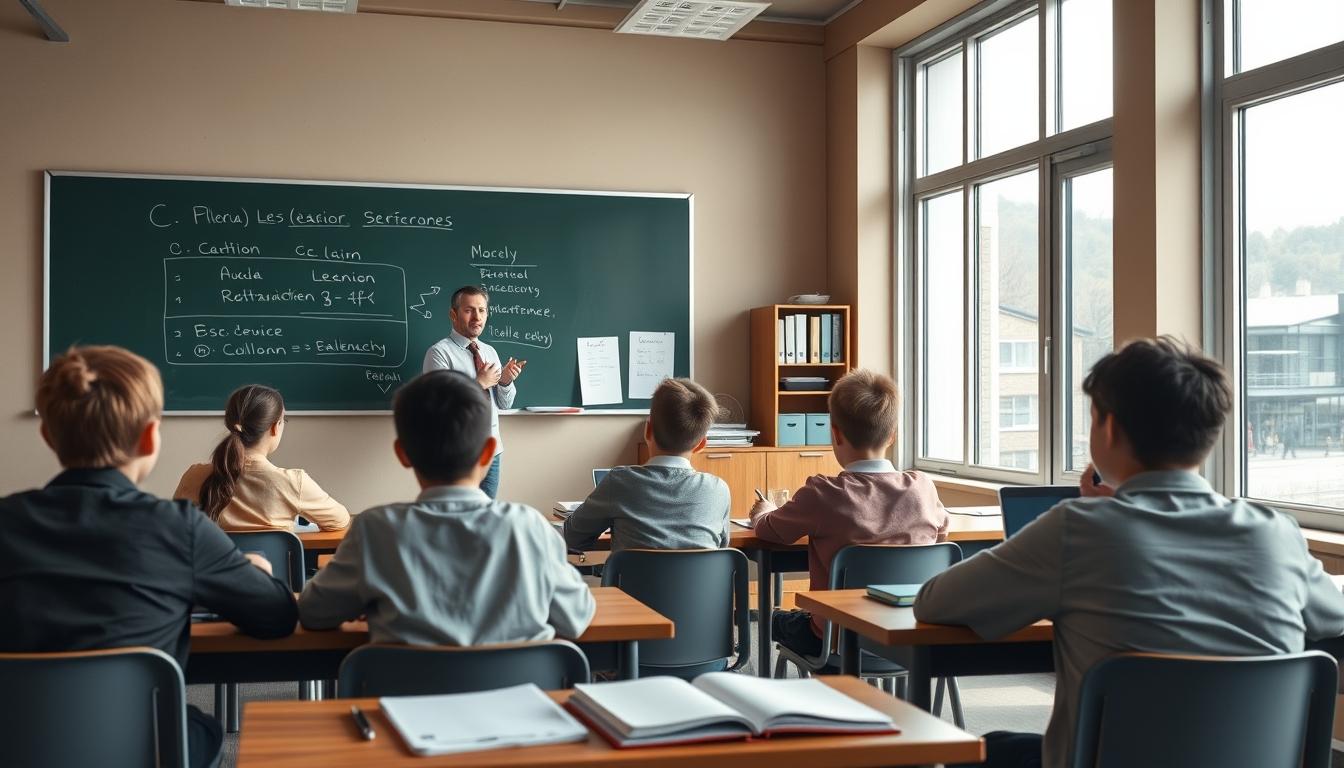 Student preparing for exams with study materials